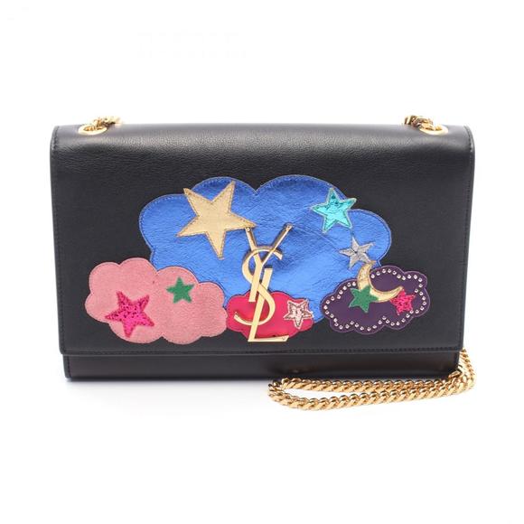 Saint Laurent Kate Medium Shoulder Bag, Leather, Women's, Black - Picture 1 of 7
